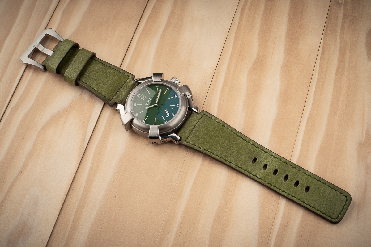 militar green titanium watch